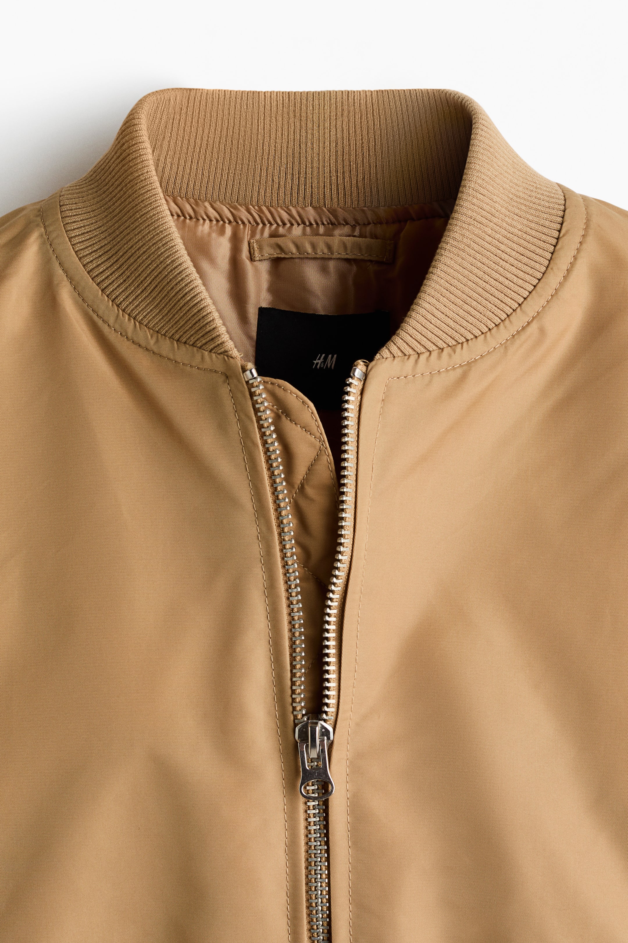 View larger image: Padded Nylon Bomber Jacket - Dusty beige - Men | H&M CA 2