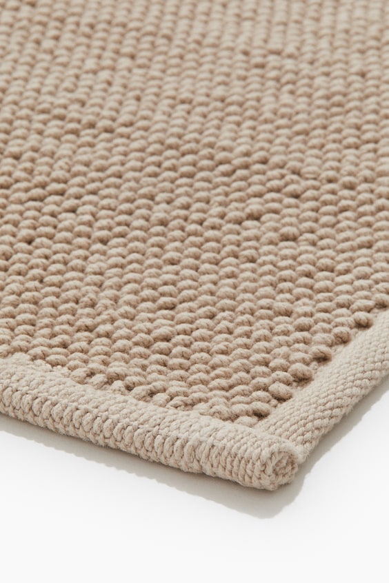 Cotton Bath Mat - Light Beige - Home All 