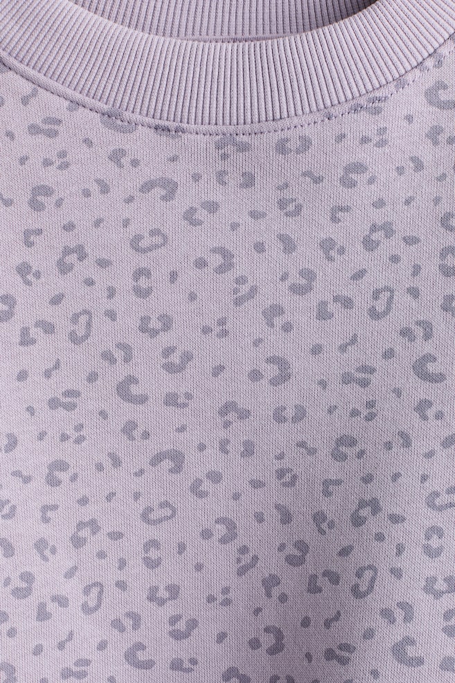 Oversized brushed-inside sweatshirt - Dusty purple/Leopard print/Light dusty pink/Cream/Hearts/White/Hearts/Cream/Dark grey/Hearts/Dark pink/Pink/Hearts/Blue/Hearts/White/Hearts/Light purple/White/Hearts/Cream/Spotted/Light pink/Hearts/Pink/White striped - 2