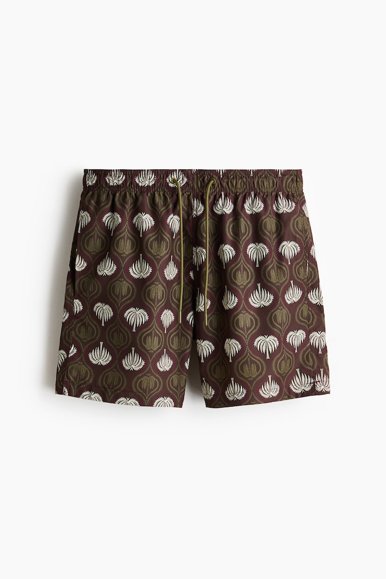 Patterned swim shorts
