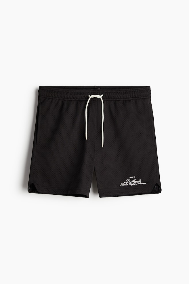 Regular Fit Mesh shorts - Black - 1