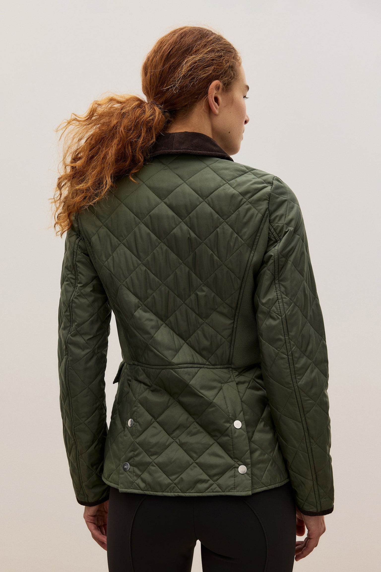 Lightly padded stable jacket - Khaki green - 7