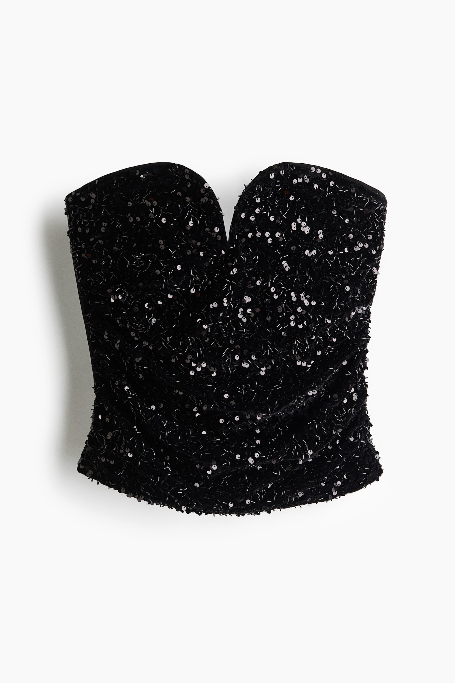 Embellished bandeau top - Black - 1