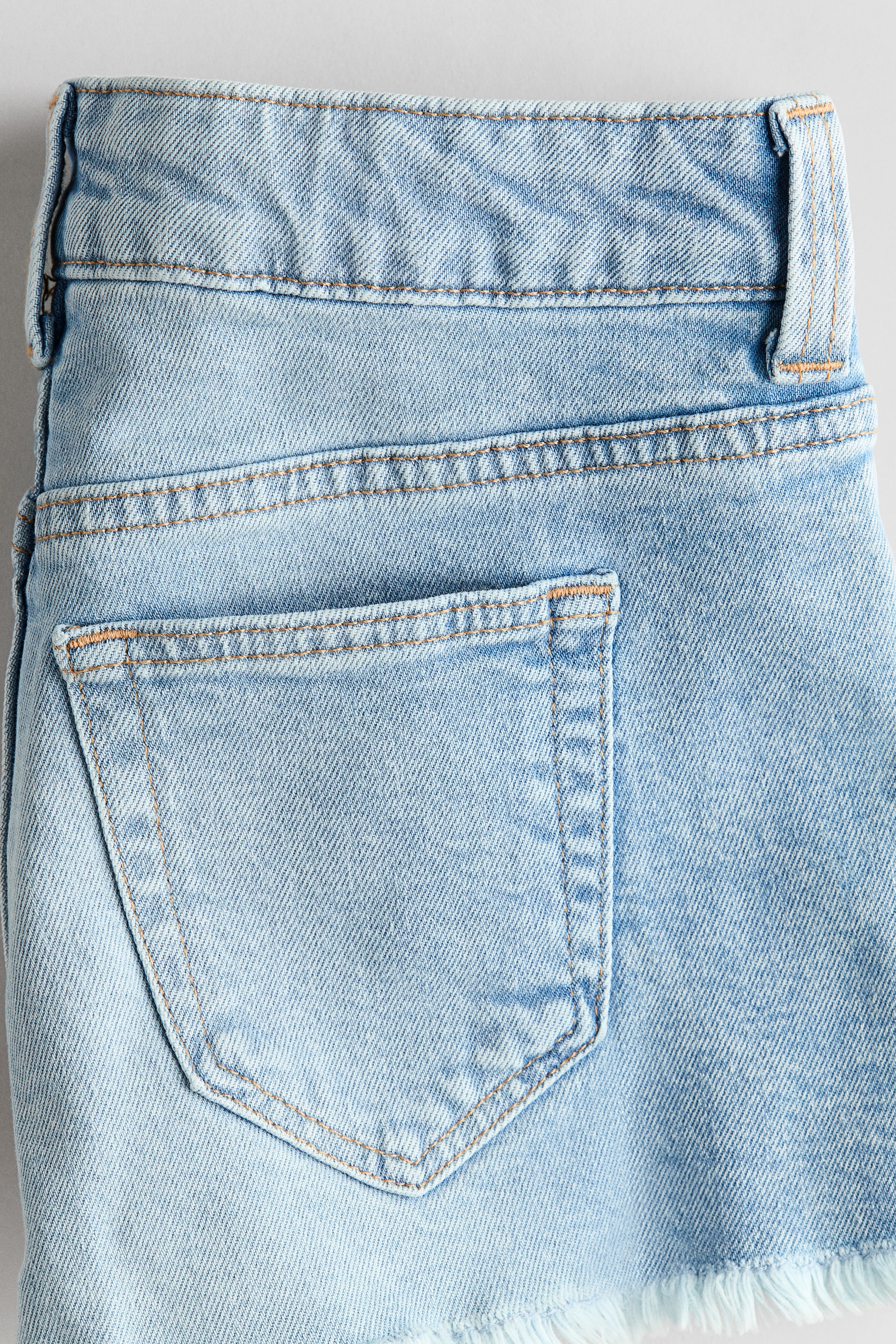 Embroidered-Detail Denim Shorts