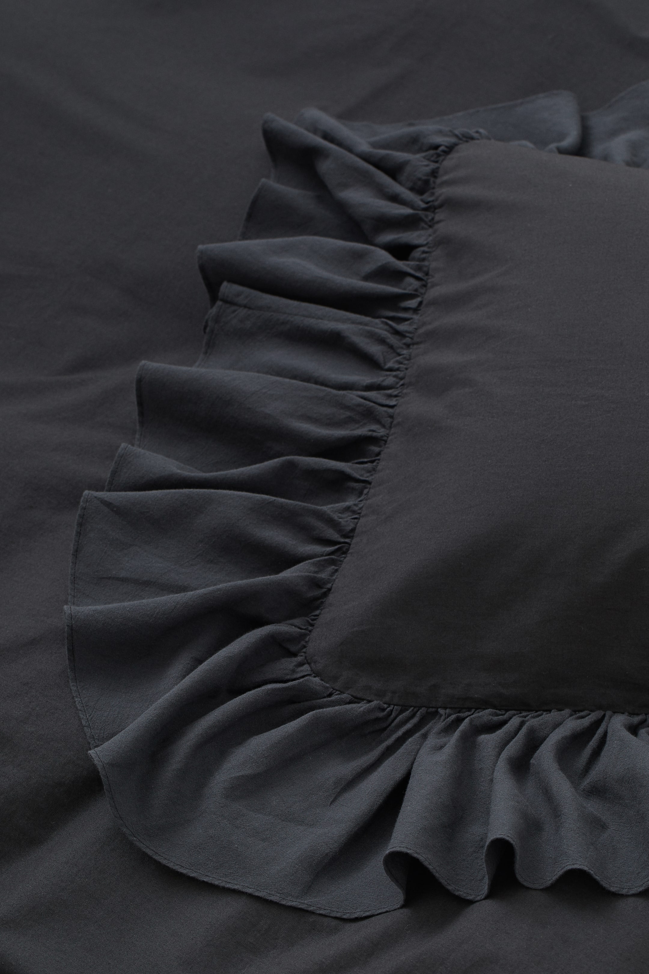Flouncetrim duvet cover set Anthracite grey Home All H&M GB