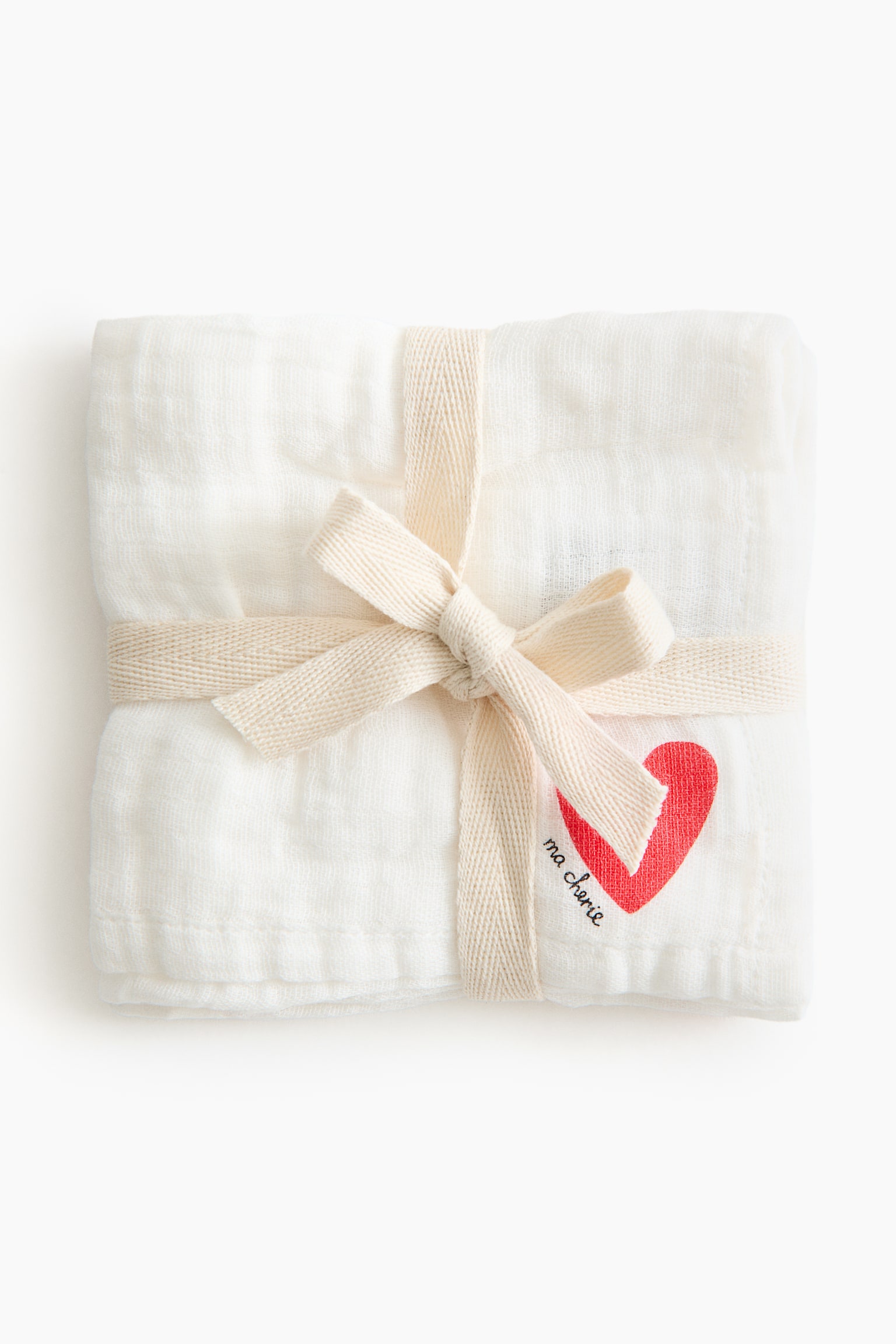 Σετ με 2 πανάκια για ρέψιμο από μουσελίνα - Λευκό/καρδιές/Λευκό/αρκούδες/Λευκό/αστέρια/Λευκό/φλοράλ/Λευκό/τριφύλλια/Λευκό/σκύλοι - 3