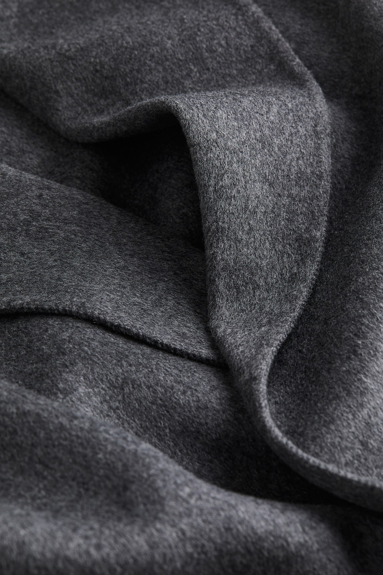 Wool Coat - Dark grey marle - 2