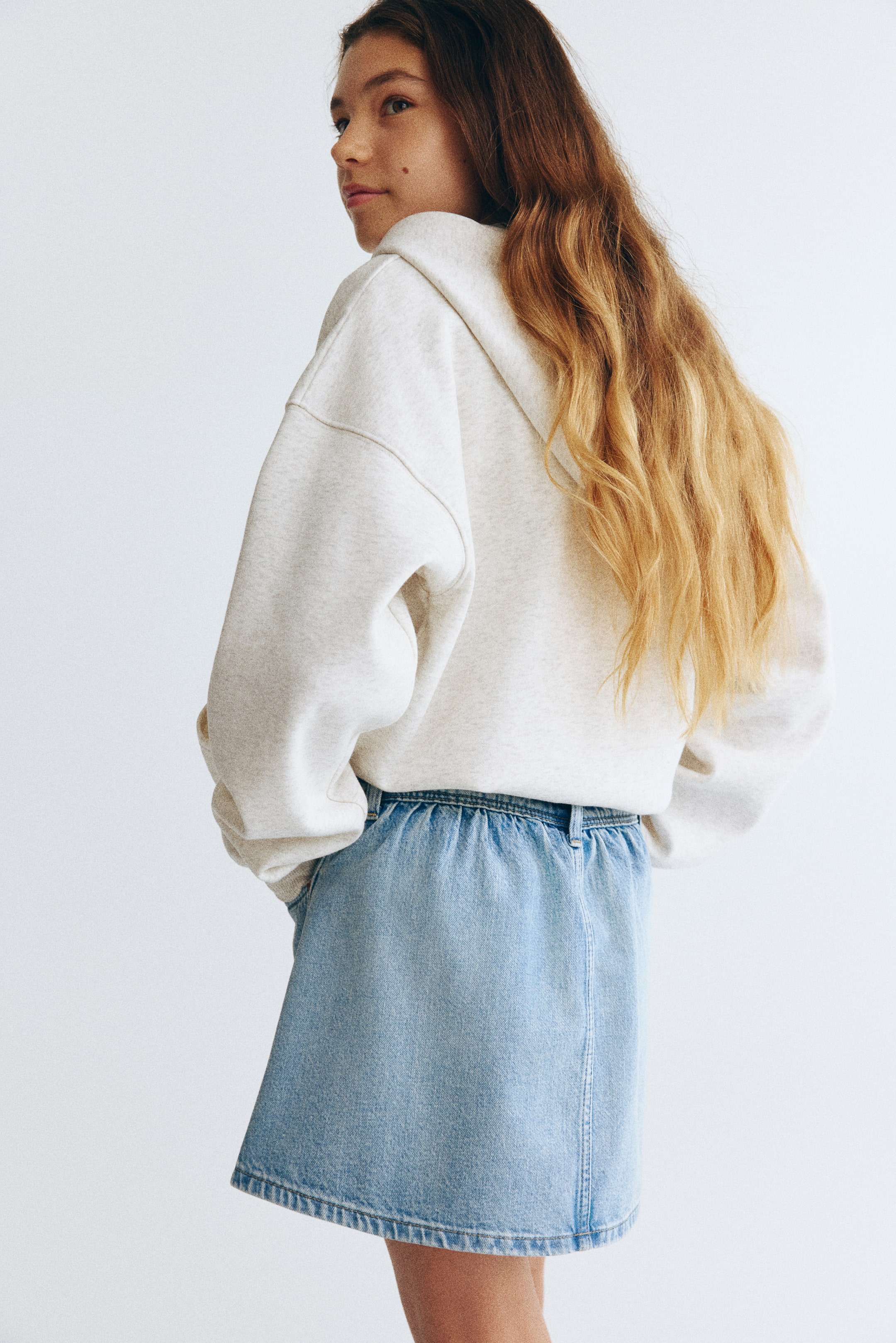 Детские юбки H&M Cotton Denim Skirt — фото 4