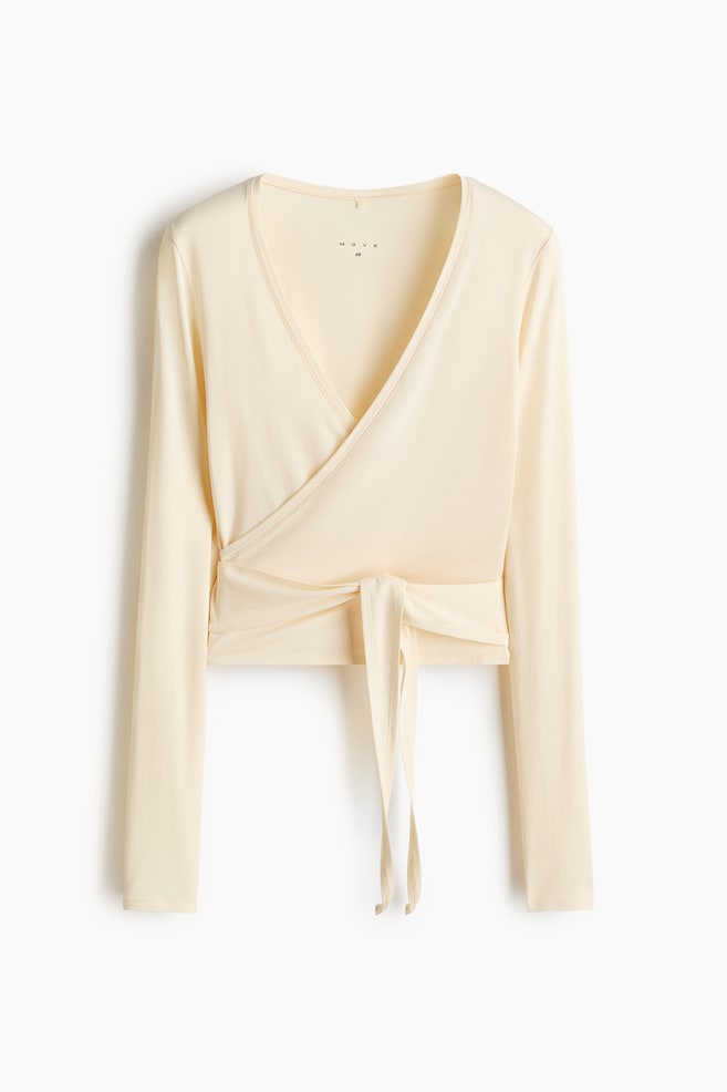 Sports wrap top in modal - Butter yellow/Black/Ivory/Dark heather/Navy blue/Choco mocha/Lilac/Plum purple/Warm brown/Purple haze/Chocolate plum/Ivory/Dark clay grey - 1