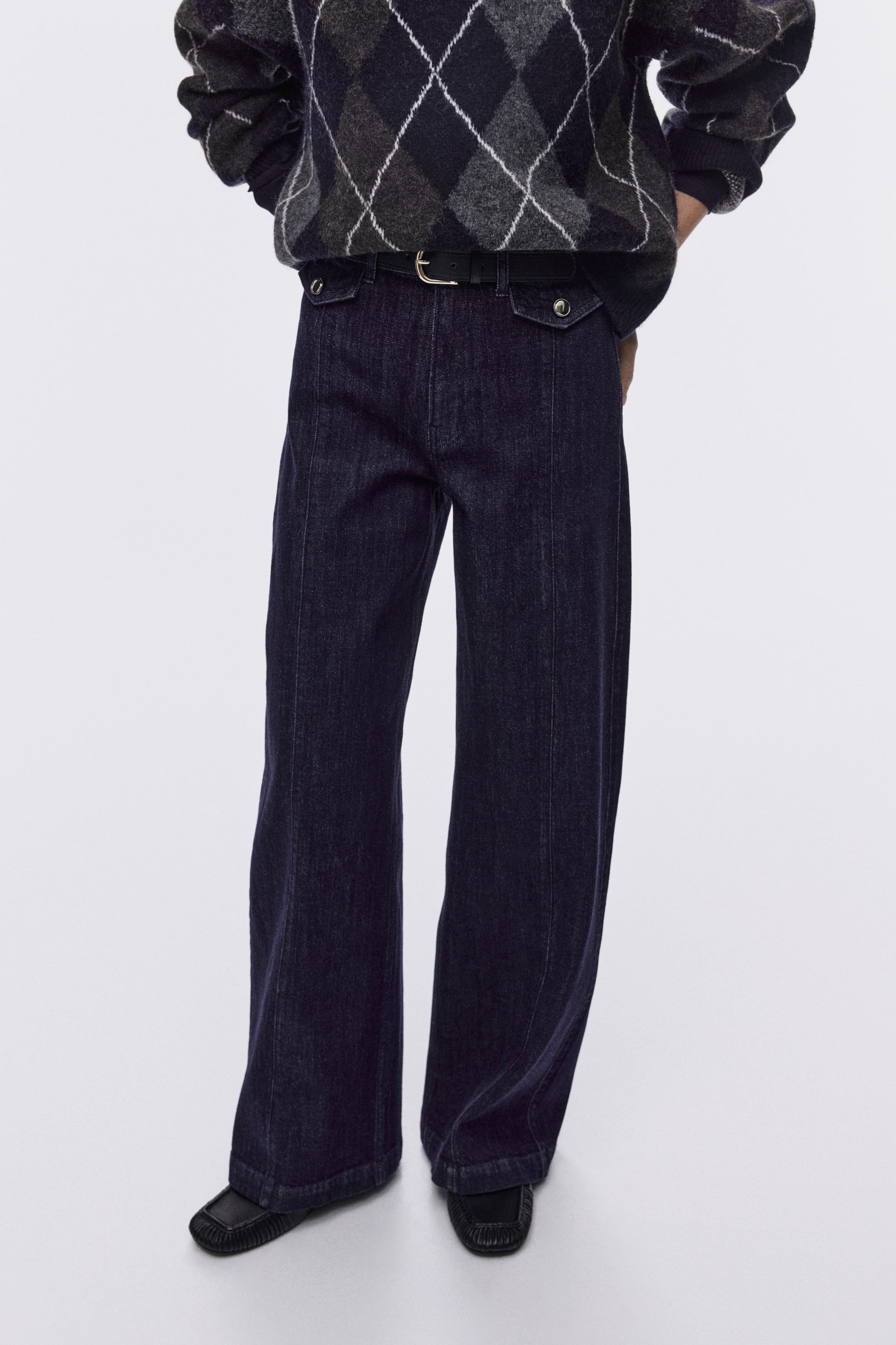 View larger image: Wide High Jeans - Dark denim blue - Ladies | H&M IN 2