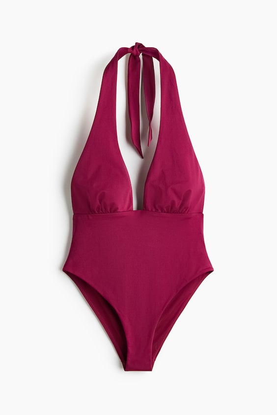 H&M High-Leg Halterneck Swimsuit