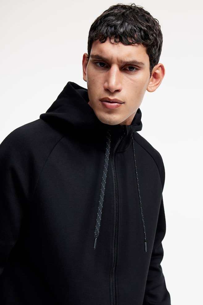 DryMove™ Zip-through sports hoodie - Black/Dark red/Block-coloured/Dark grey/Block-coloured/Light grey marl/dc - 8