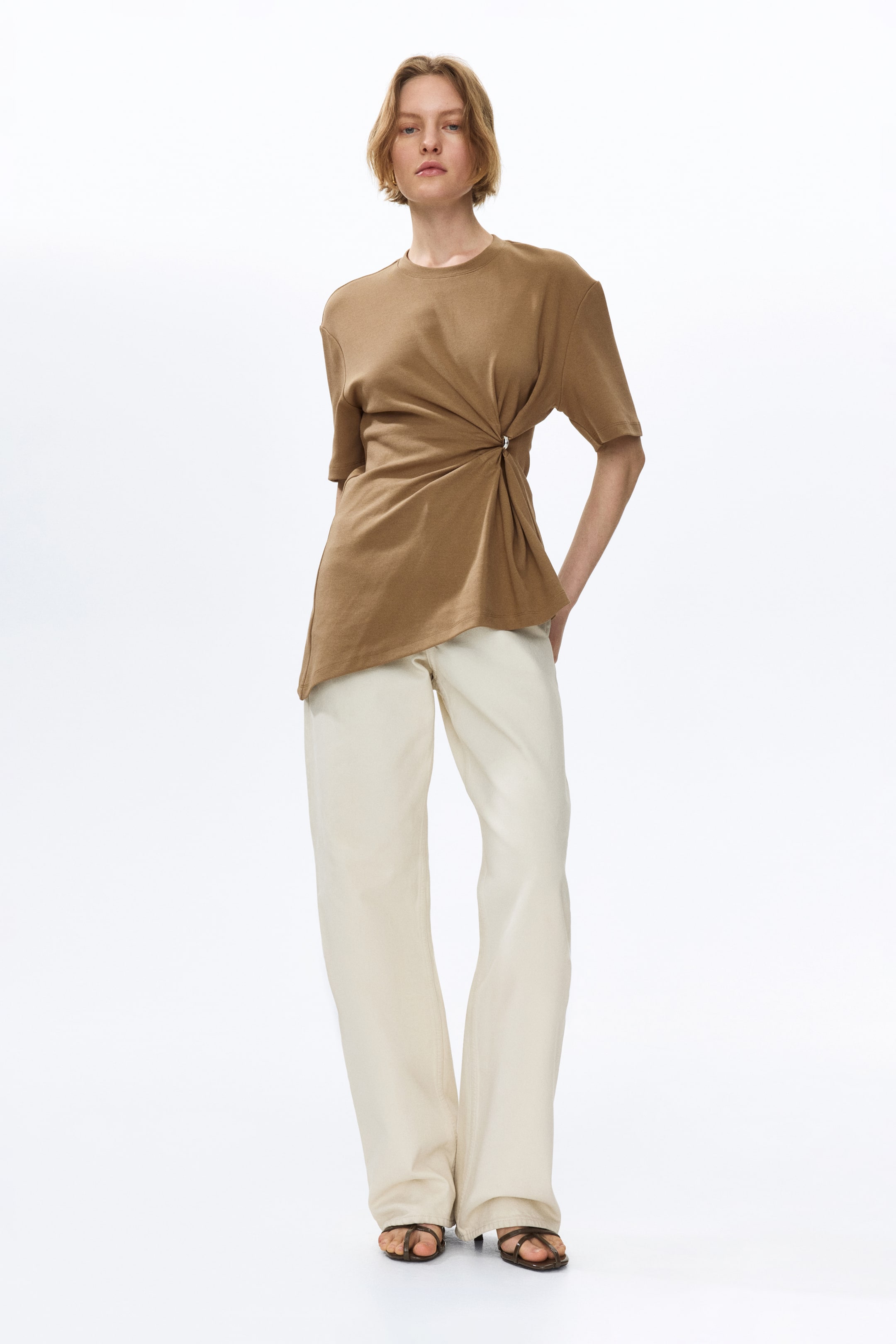 Draped-Detail Asymmetric Top