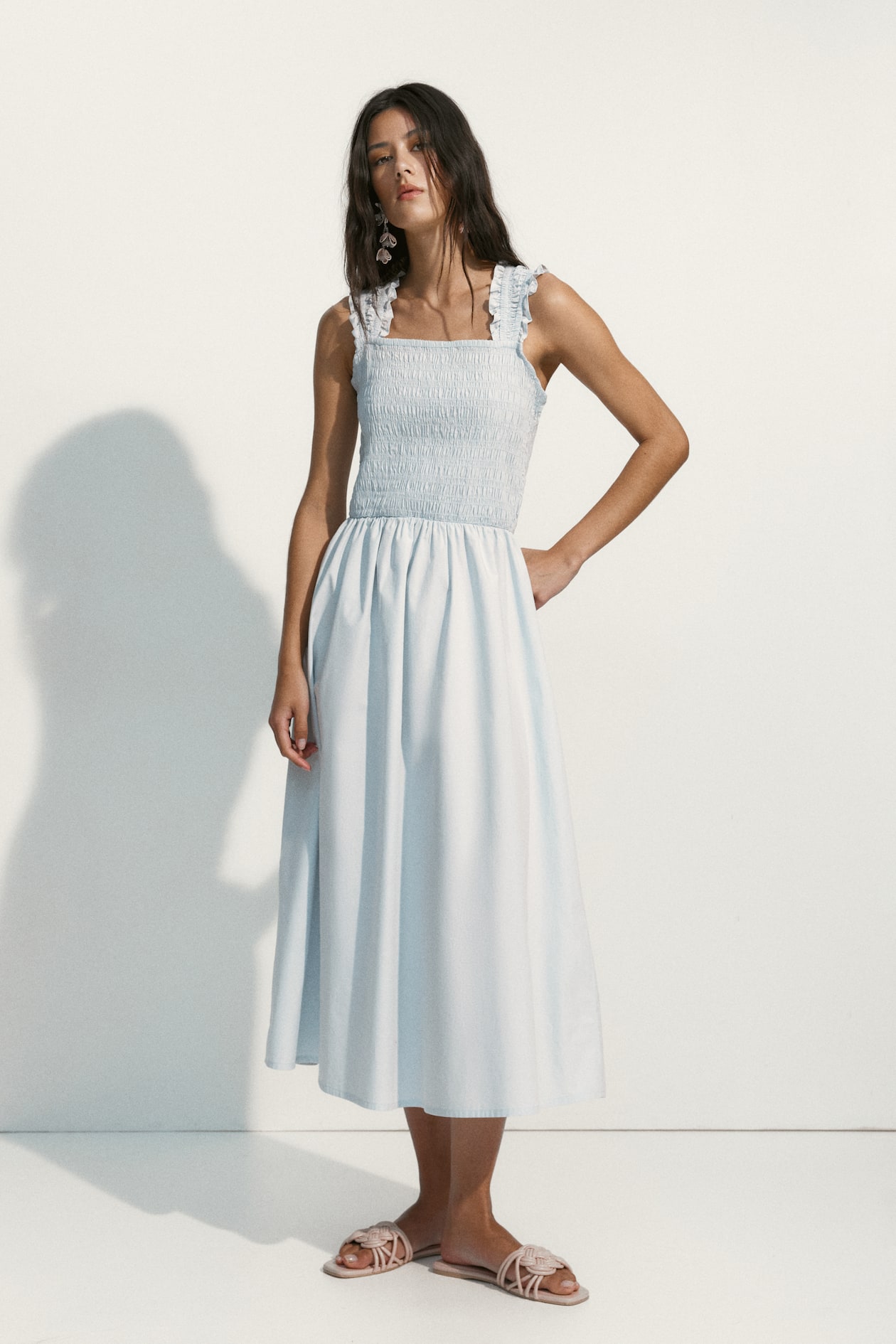 Smocked Poplin Dress - image 5