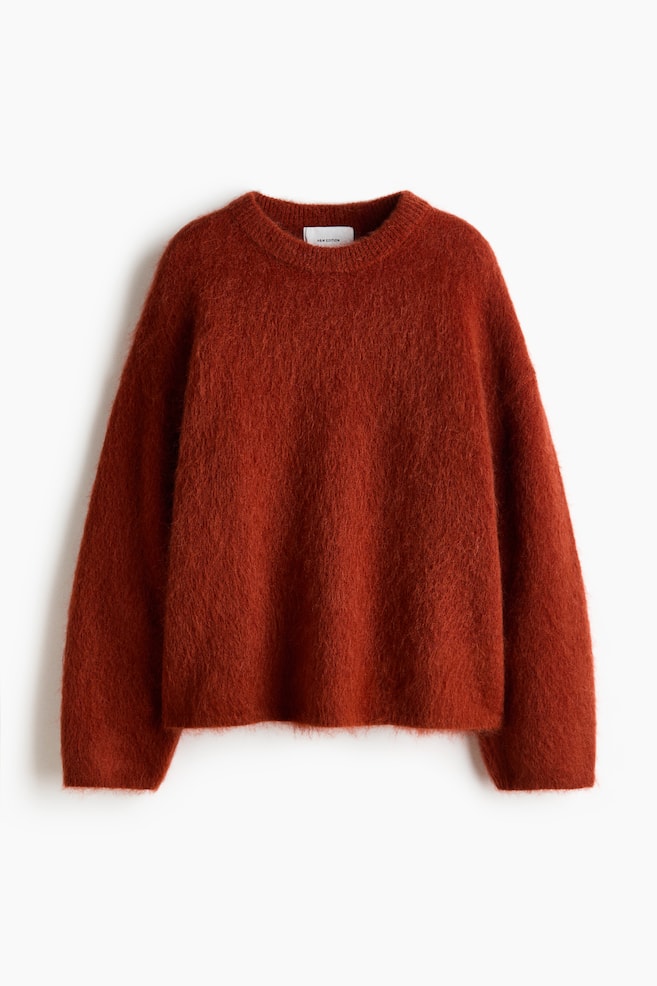 Jersey oversize en mezcla de mohair - Naranja quemado/Beige claro/Verde/Negro/Gris oscuro/Naranja vivo/Beige oscuro/Marrón empolvado/Blanco - 1