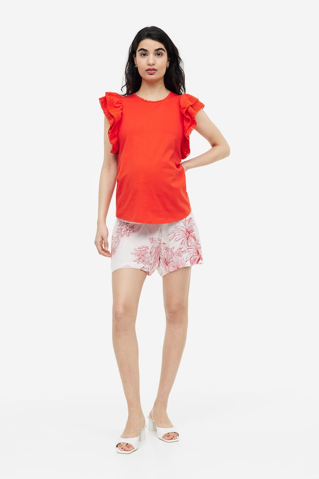 MAMA Shorts pull-on - Bianco/rosso fantasia/Blu acceso/righe/Crema/fiori/Verde kaki chiaro - 2