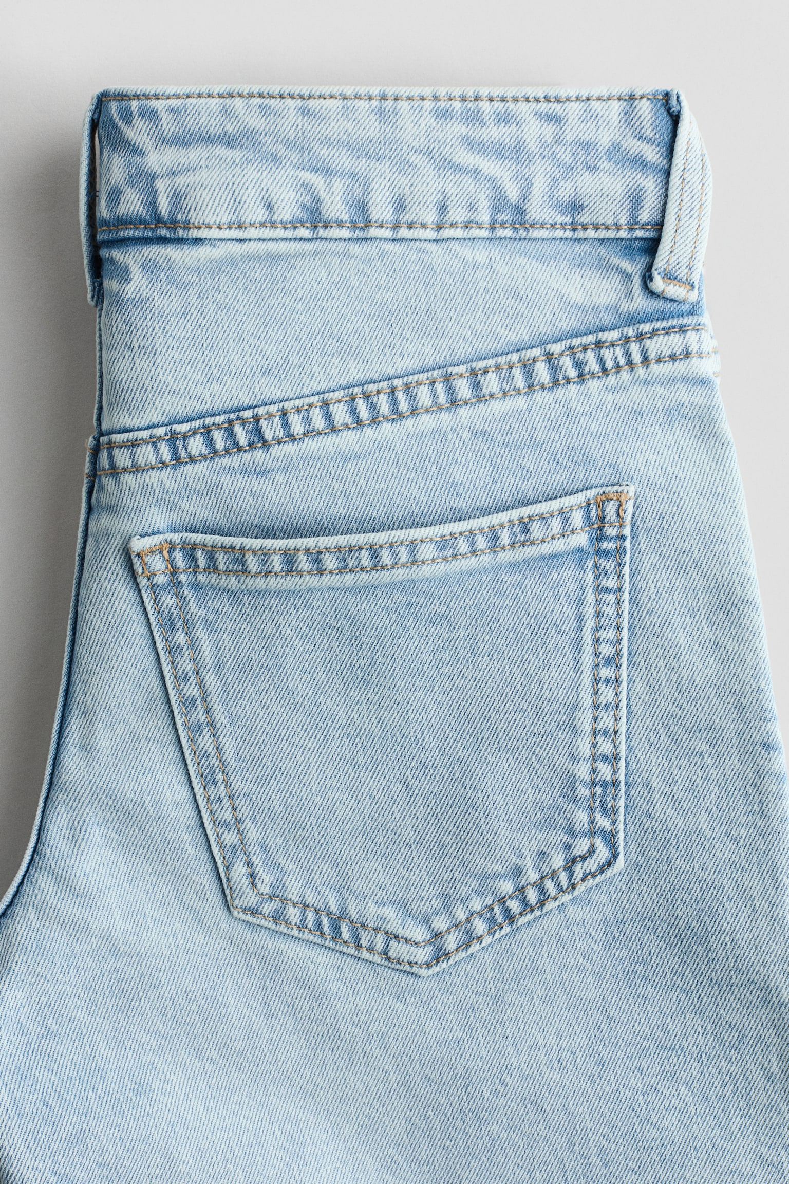 Wide Leg Low Denim shorts - Light denim blue/Denim grey - 5