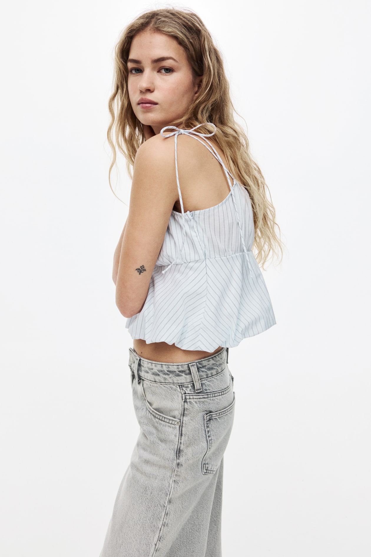 Bubble-Hem Strappy Top - image 3