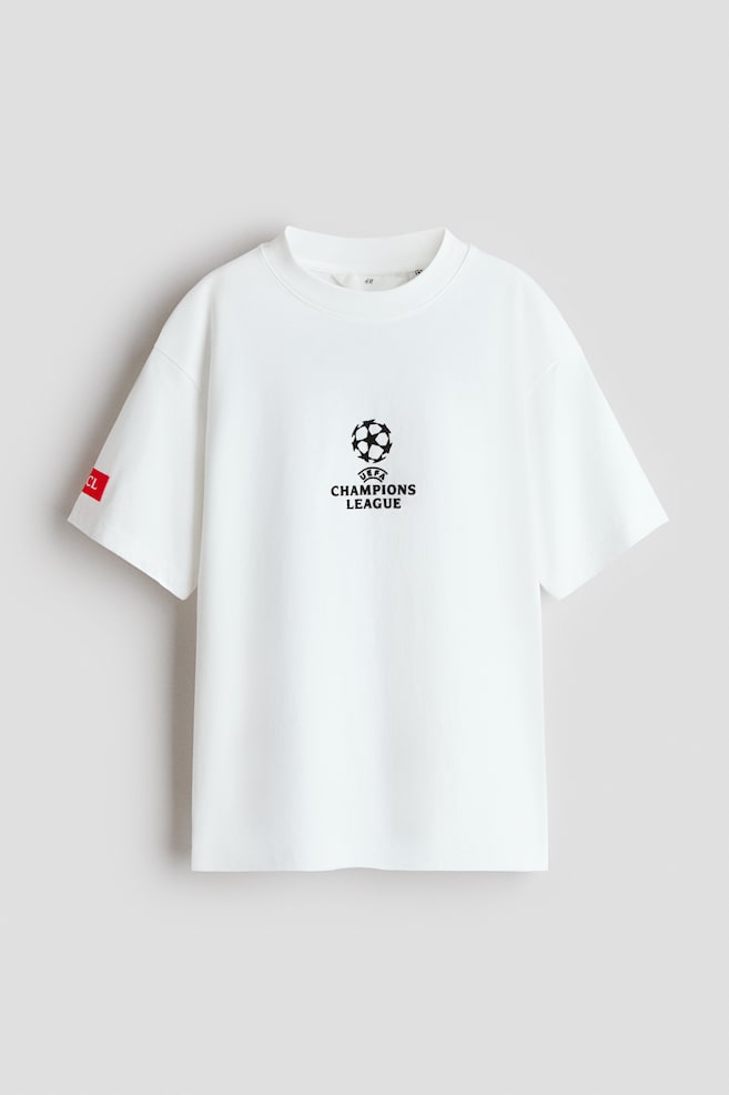 Printed T-shirt - White/UEFA Champions League®/White/SpongeBob SquarePants/White/SmileyWorld®/White/The Simpsons/Cream/Minecraft/Grey/SpongeBob SquarePants/Grey/Fortnite/Light grey/Brawl Stars/Light dusty blue/SpongeBob - 1