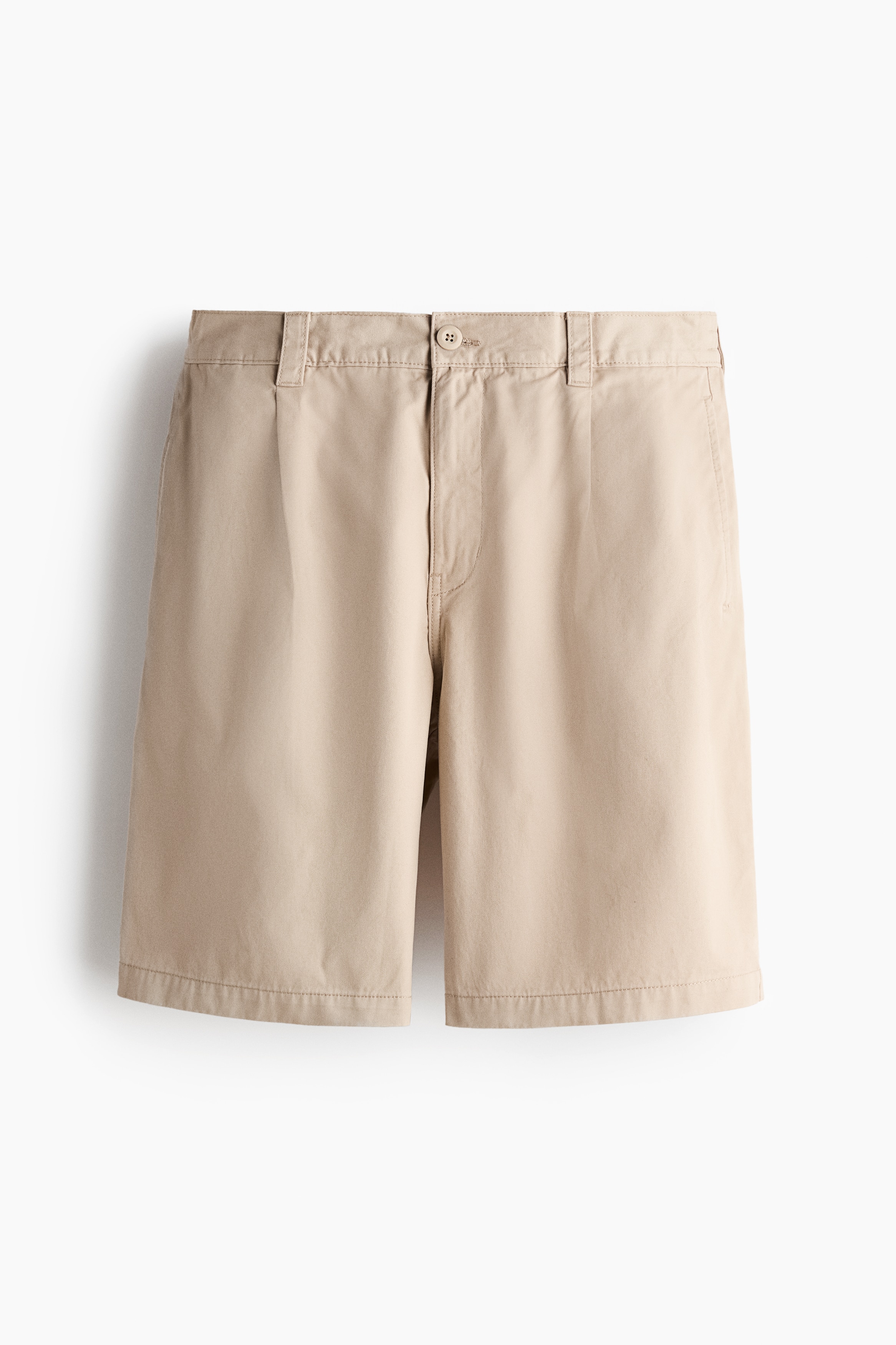 Bawełniane szorty chinos Relaxed Fit - Beżowy