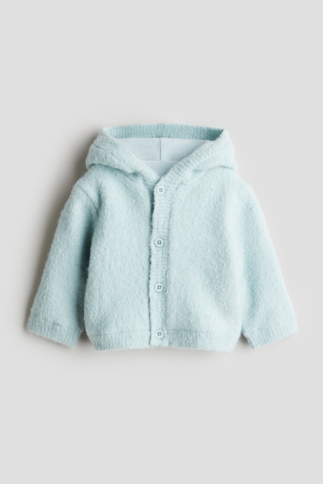Appliquéd Cardigan - Light turquoise/Light beige - 1
