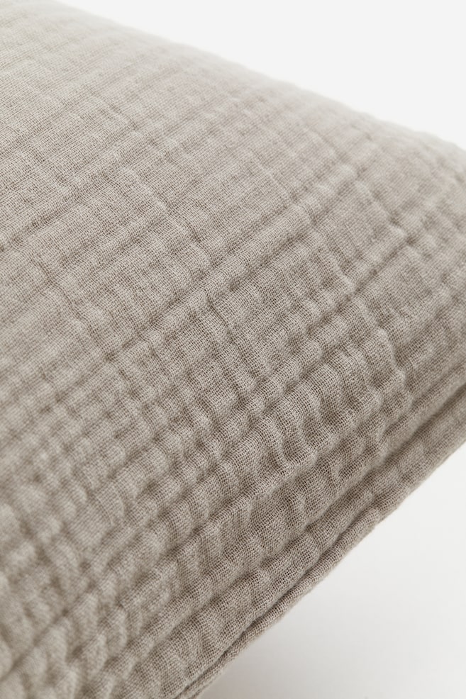 Cotton Muslin Pillowcase - Light taupe/Dark beige/Light blue/Brown/Light pink/Dark green/White/Charcoal gray/Light dusty green - 1