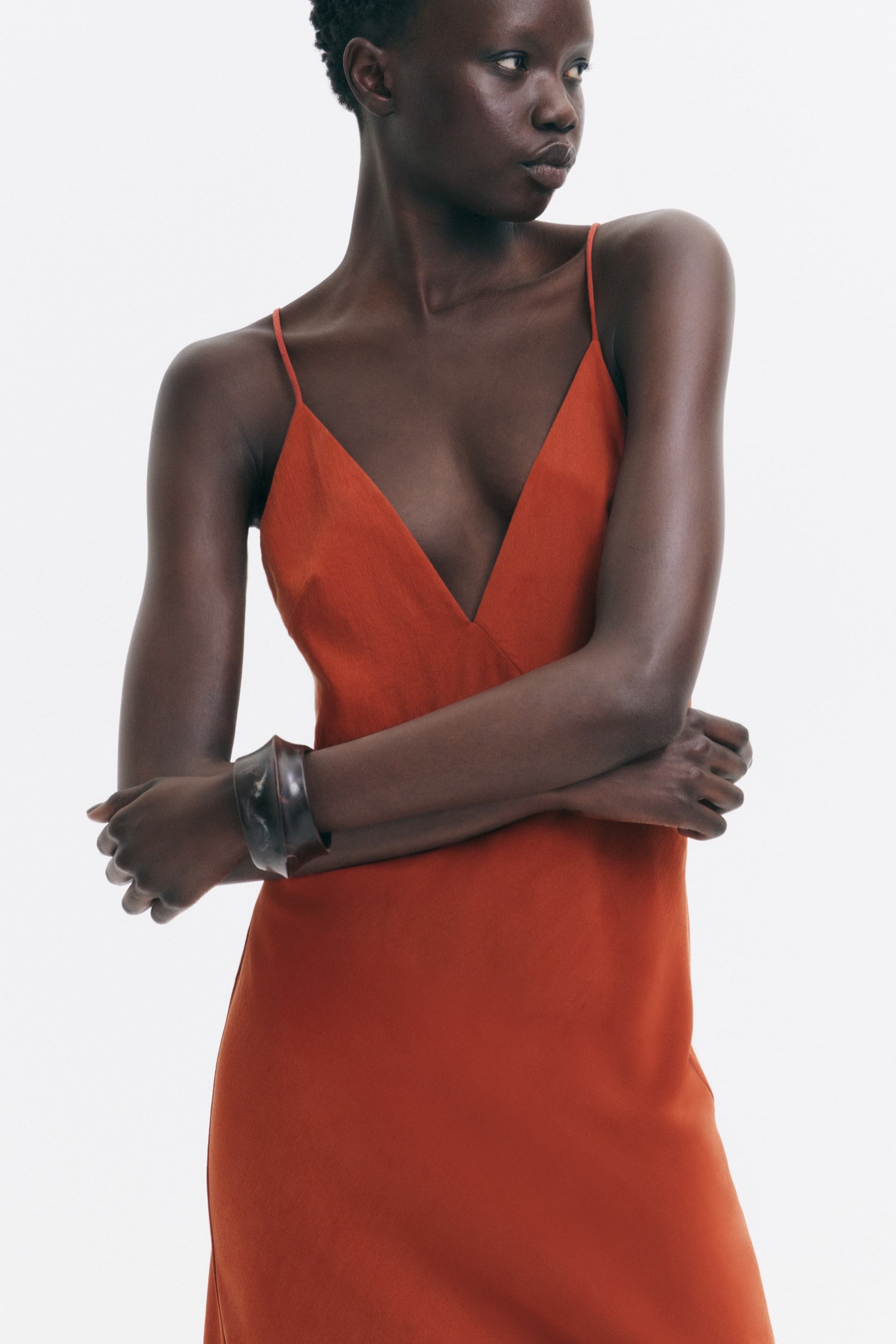Bead-Detail Crêpe Dress
