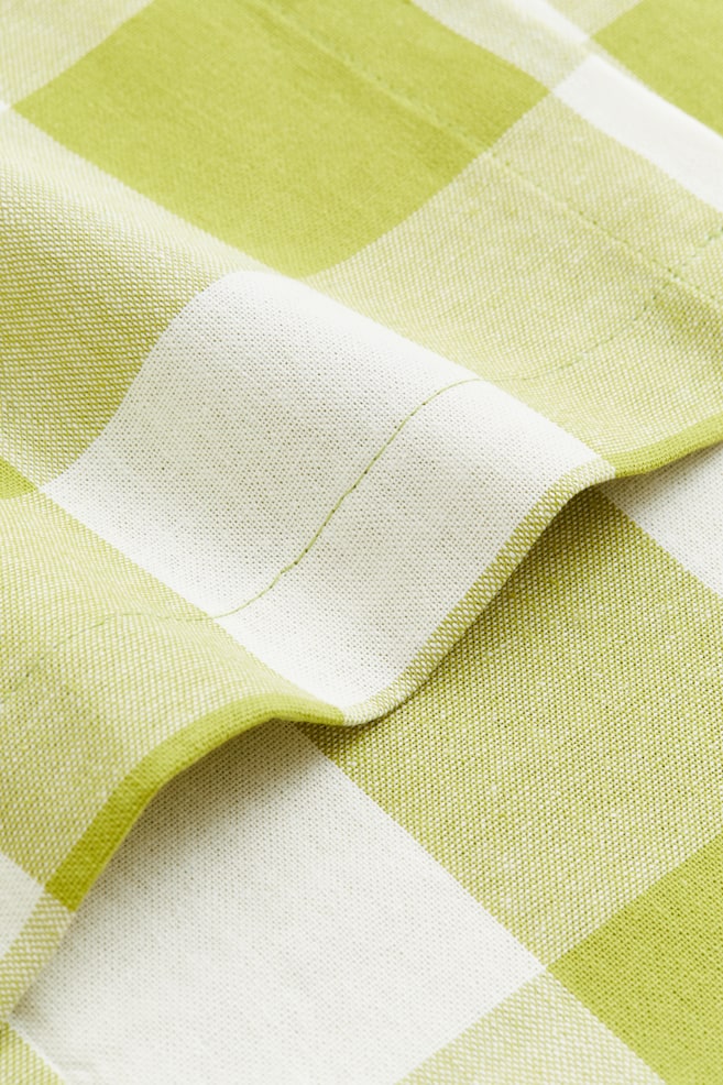 Patterned cotton tablecloth - Green/Checked - 3