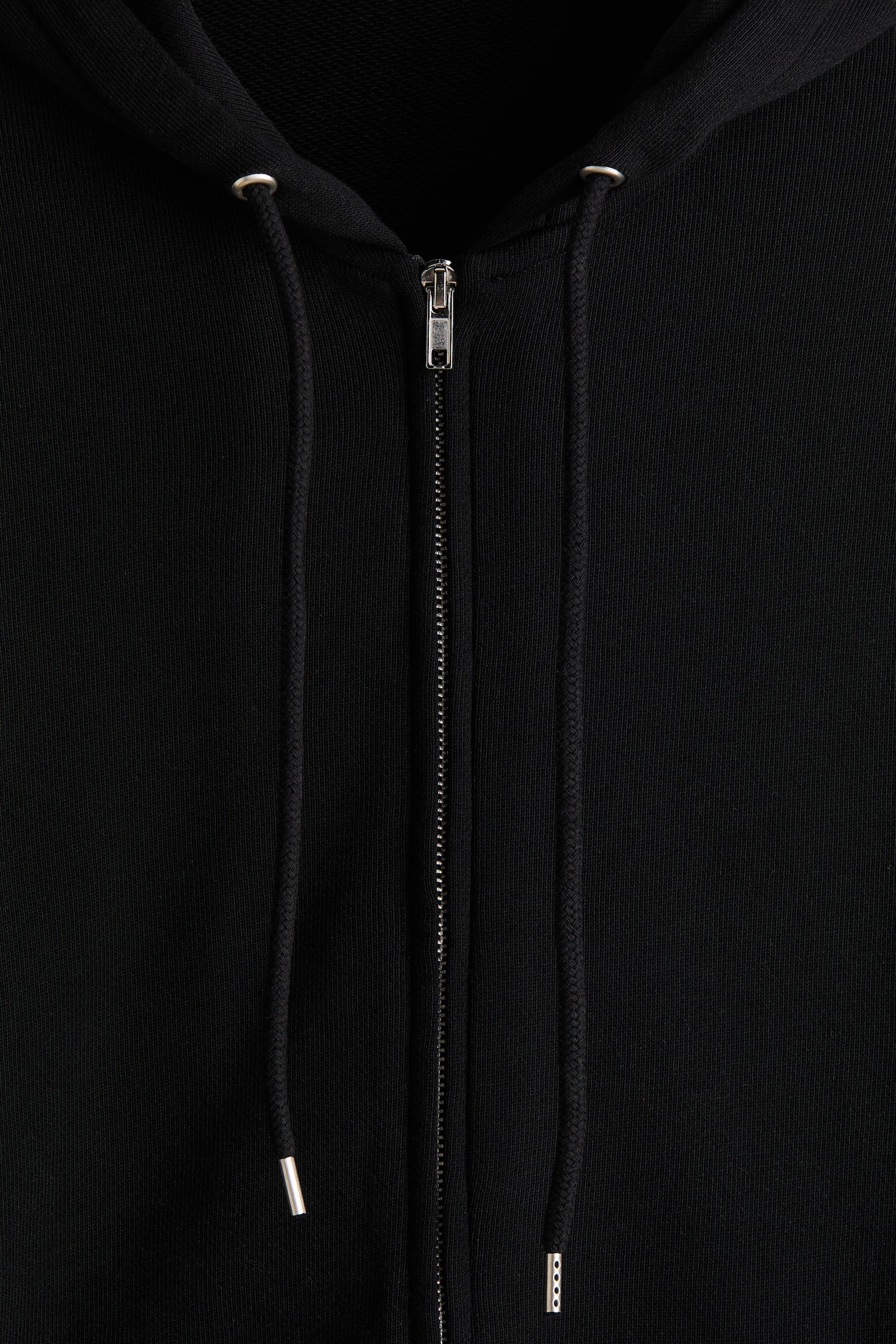 Áo hoodie kéo khoá Relaxed Fit - Màu đen/Màu xám nhạt đốm/Màu xám đậm - 2