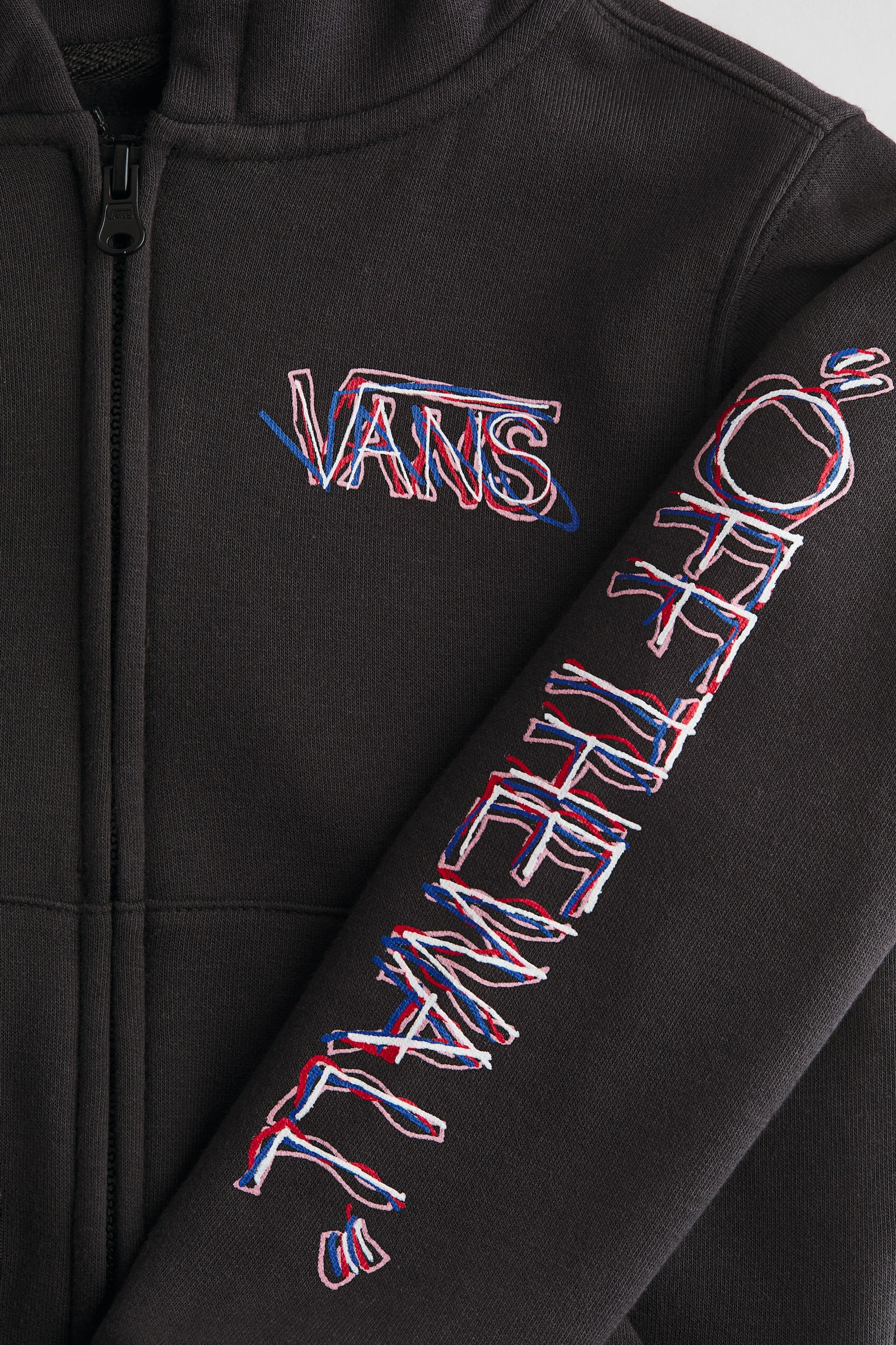 Scribbled Past Full Zip - Black - 2