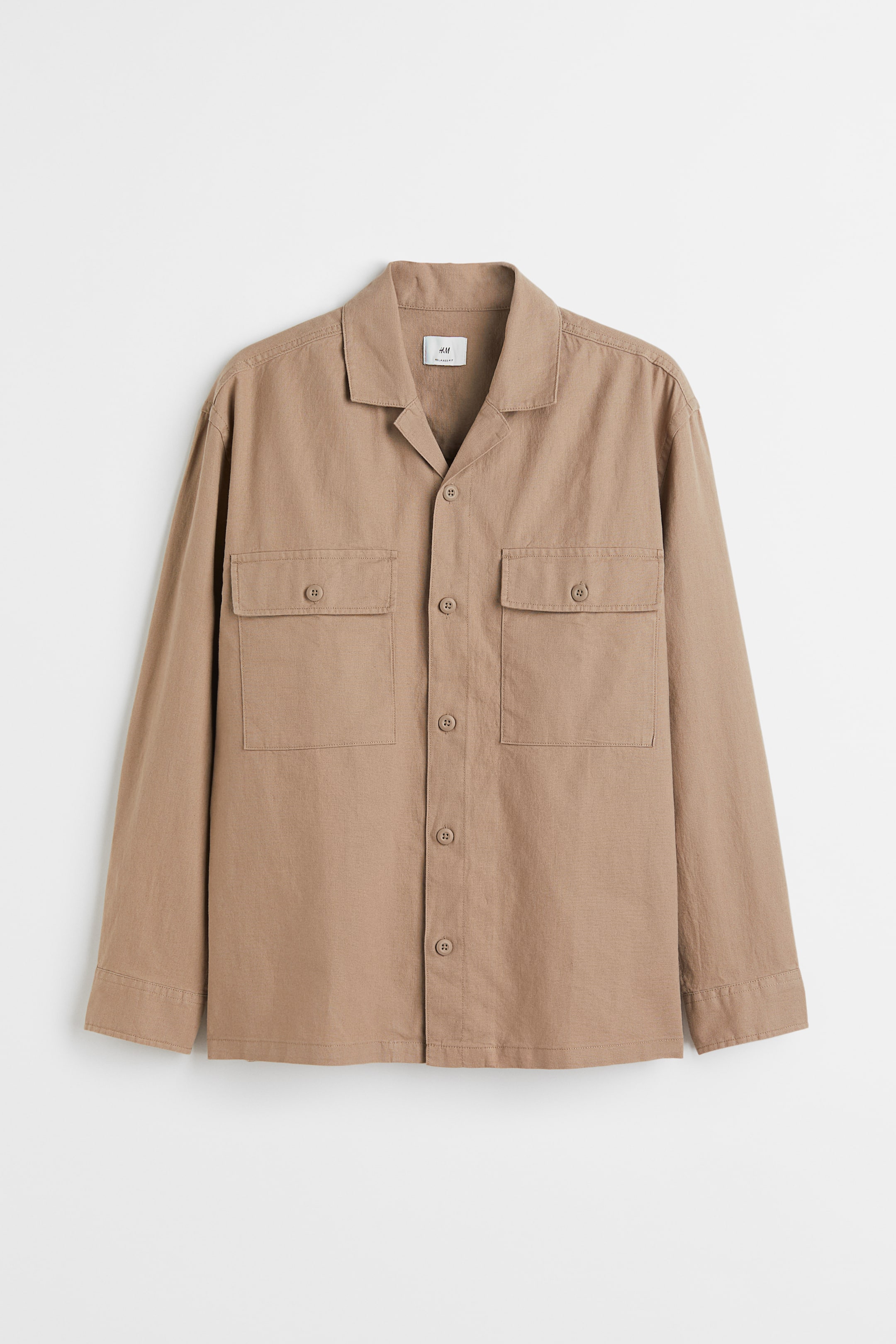 Relaxed Fit Linen-blend Overshirt