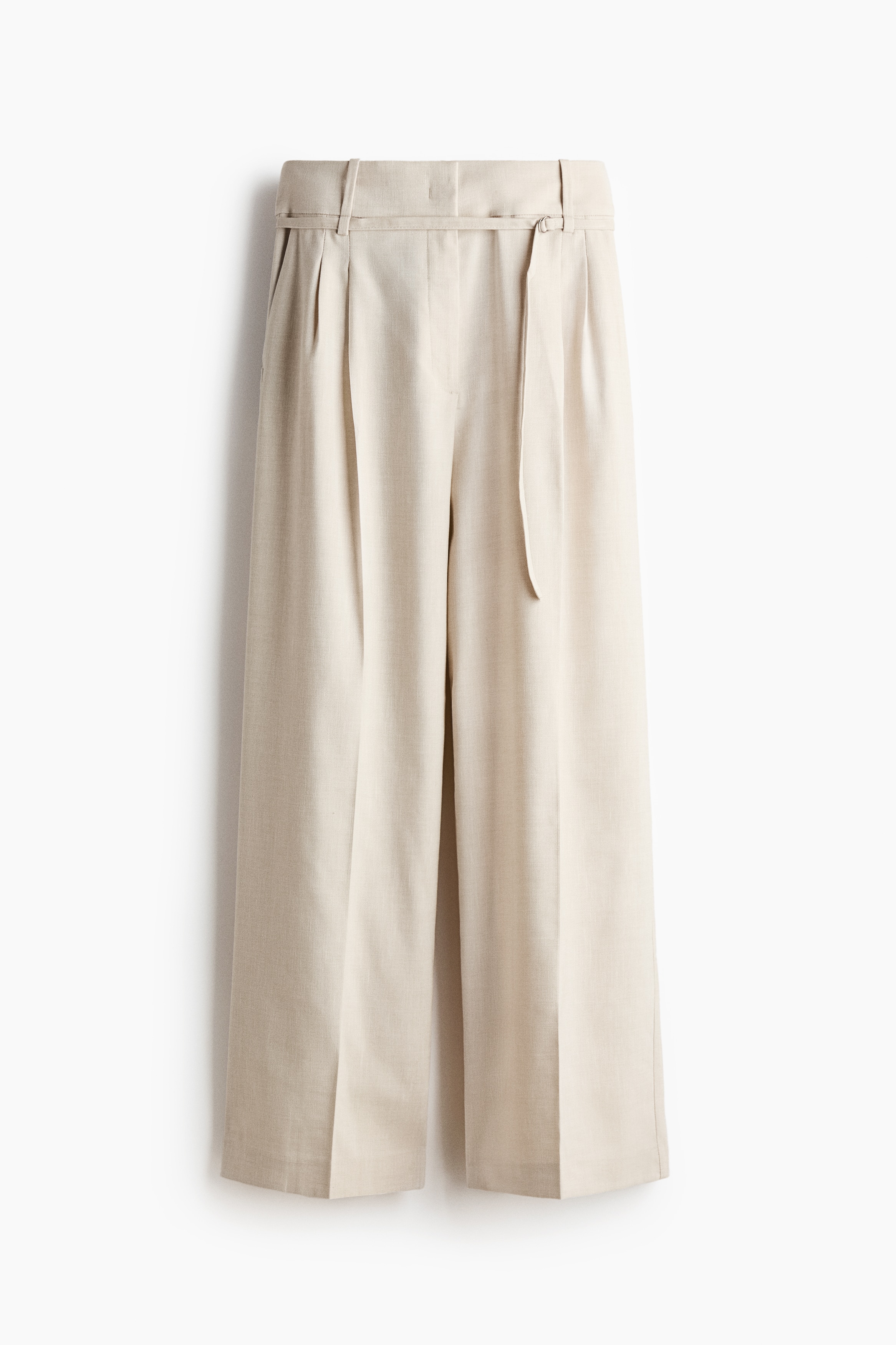 Stylede bukser - Lys beige/Sort