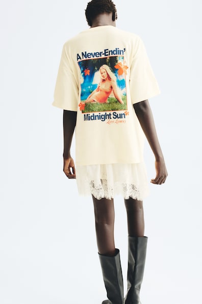 オーバーサイズ プリントTシャツ