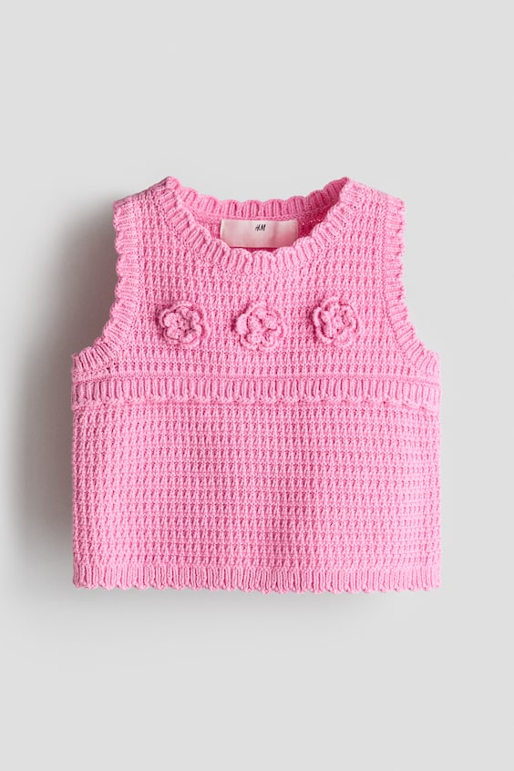 Детские топы H&M Appliquéd Crochet-Look Top