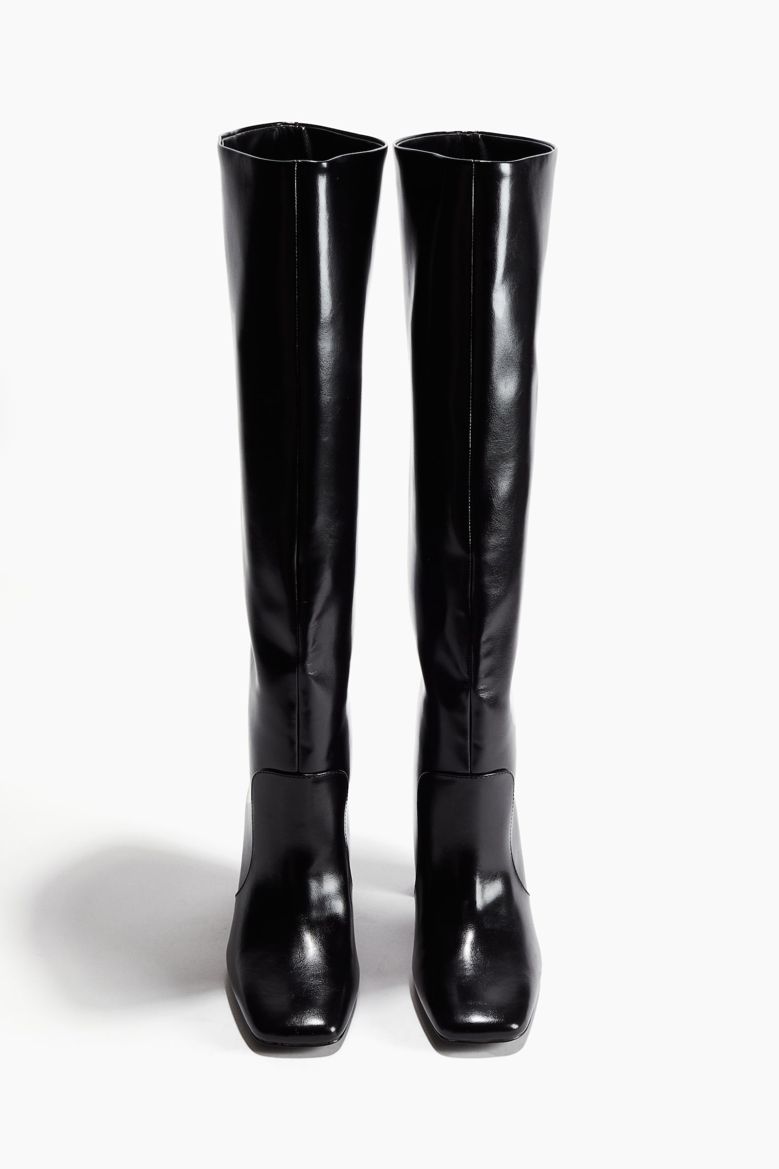 Knee-high boots - Black/Dark brown - 4