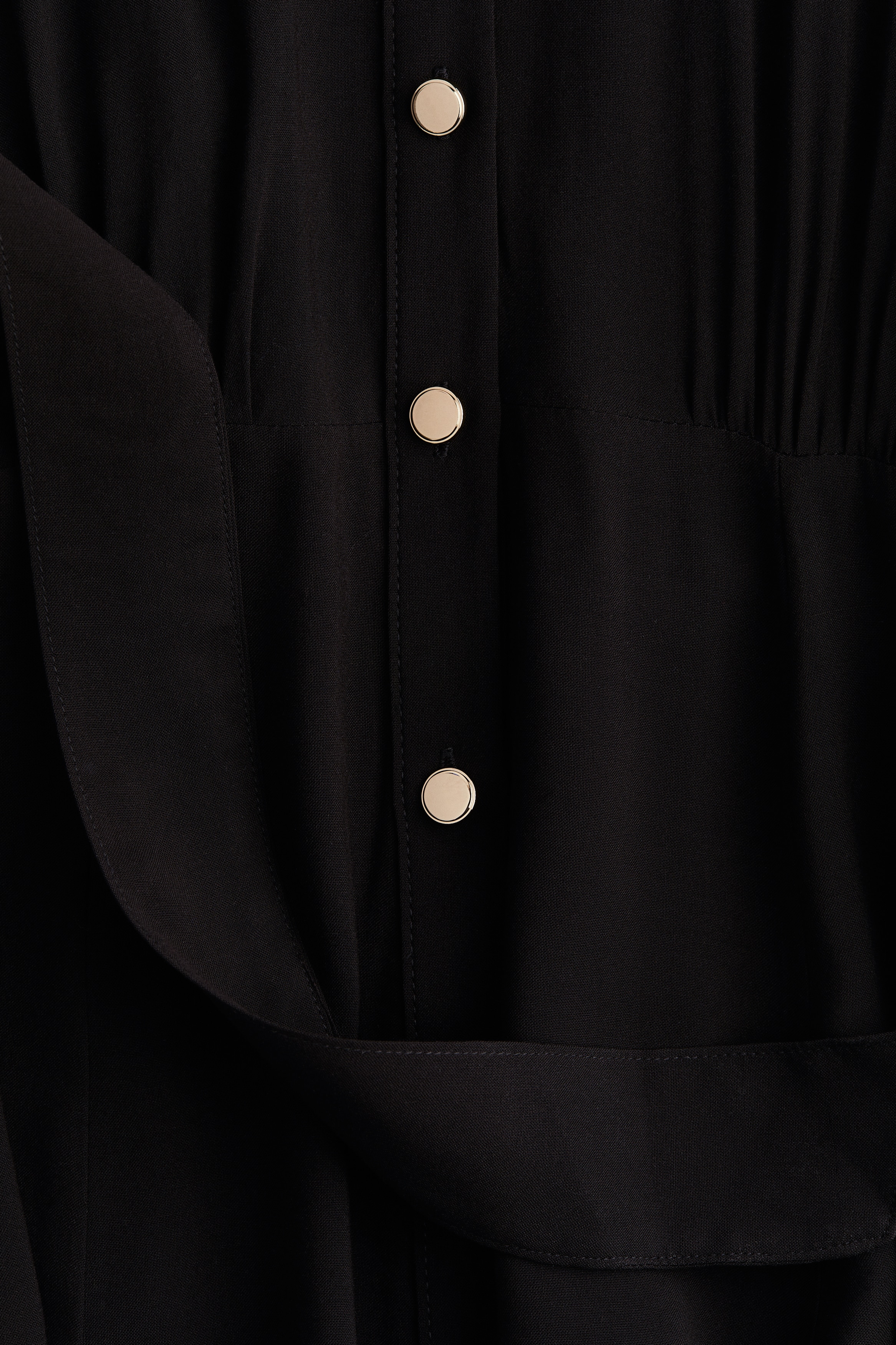 Tie-belt shirt dress