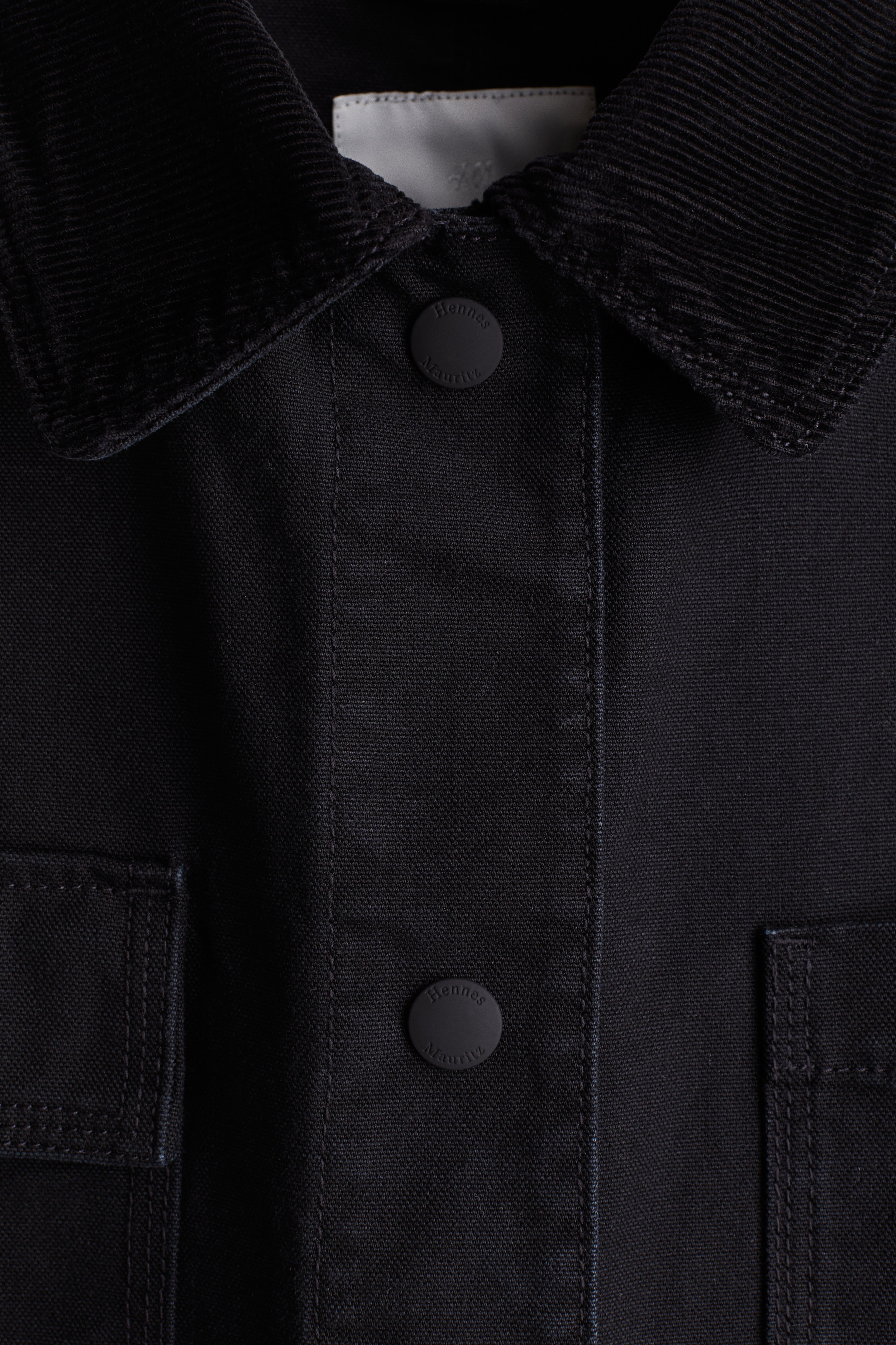 Jacket with Corduroy Collar