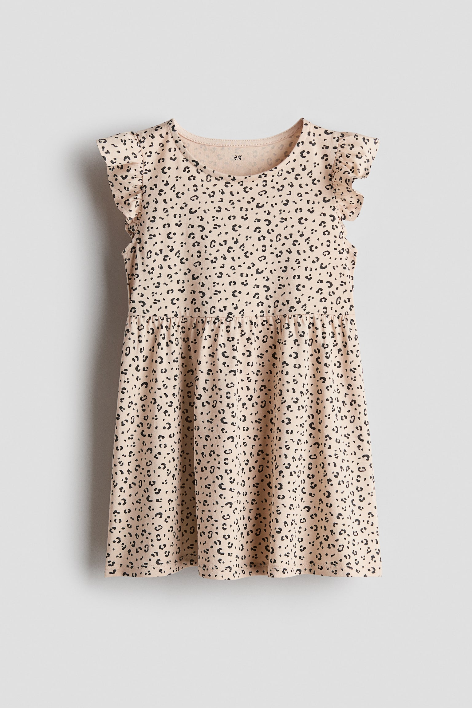 Vestido estampado de algodón - Beige claro/Diseño de leopardo/Rosa claro/Corazones/Rosa claro/Corazones/Rosa/Rayado - 1