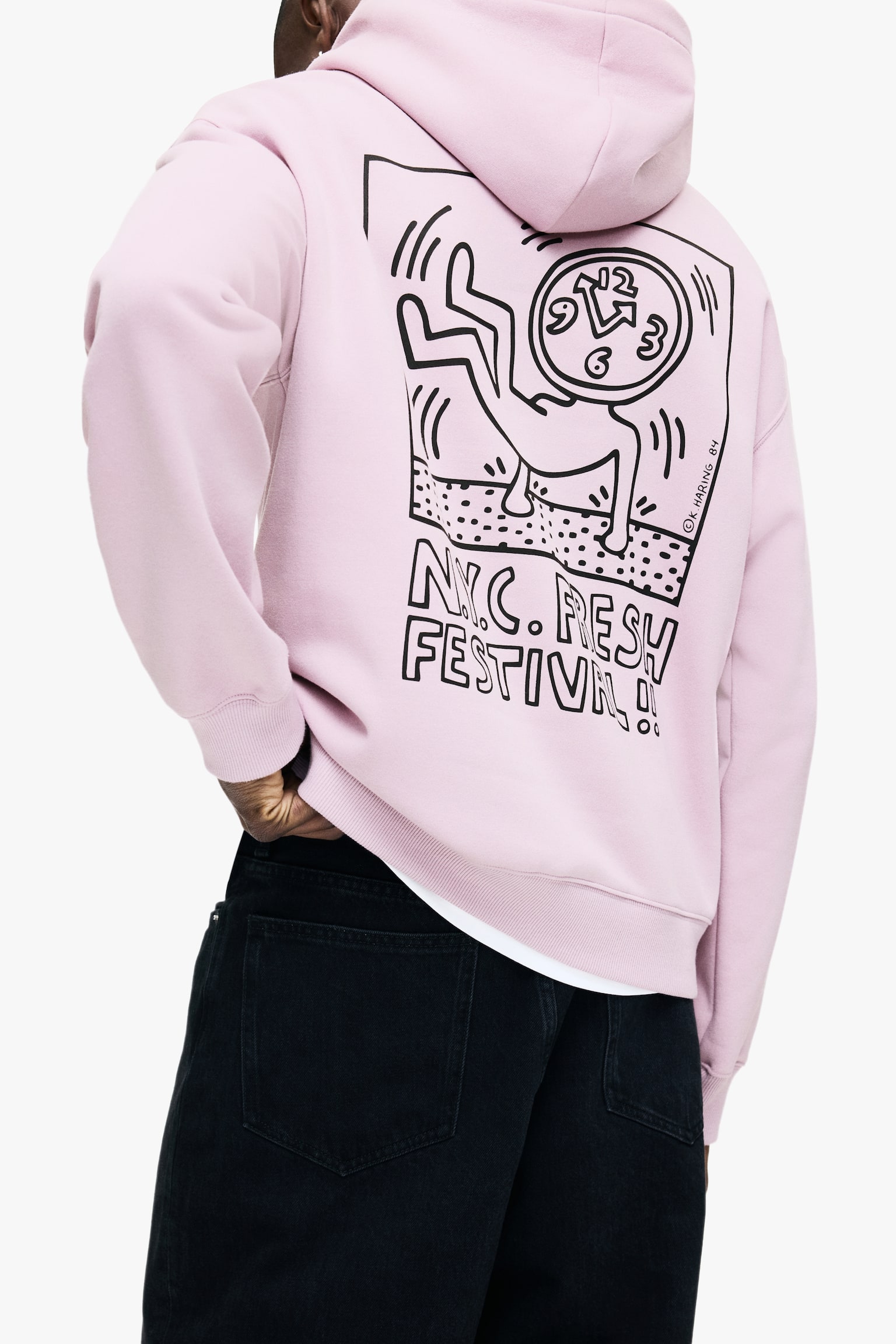 Loose Fit Hoodie - Pink/Keith Haring/Black/Stranger Things/Black/Ford/Black/Fender/Black/Nirvana/White/The Shining/Black/Metallica/Black/apoh/Black/Nirvana - 3