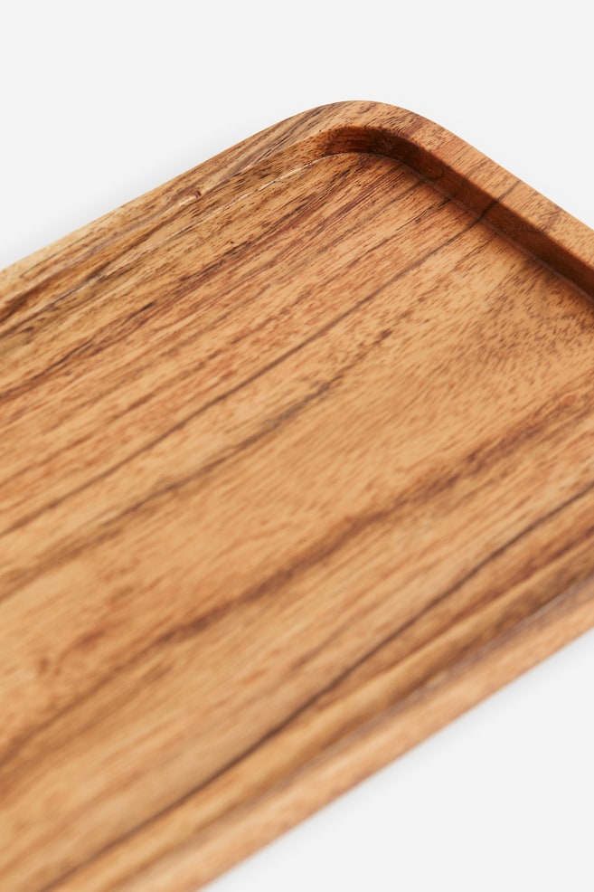 Rectangular wooden tray - Beige - 3