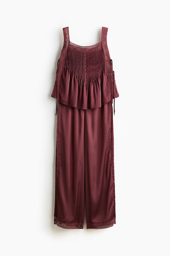 Женская сатиновая пижама H&M со складками