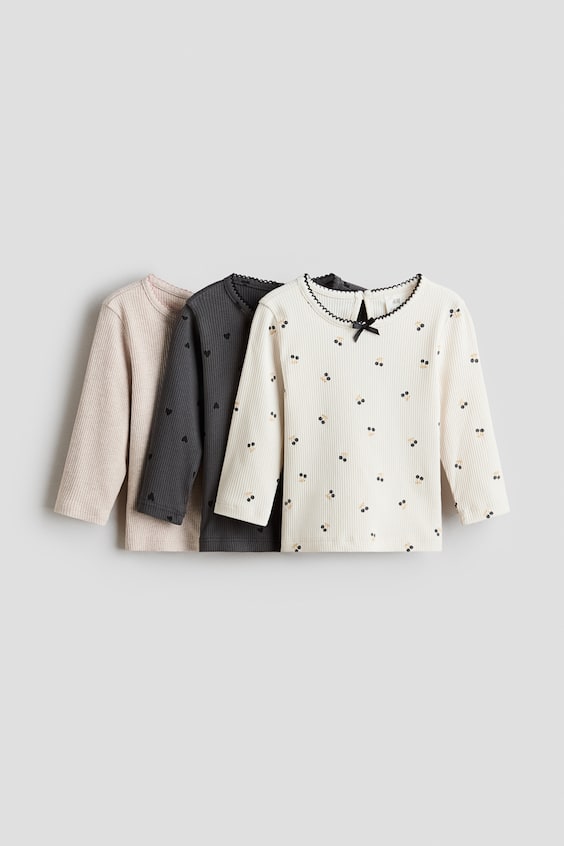 Детские топы H&M 3-Pack Cotton Tops