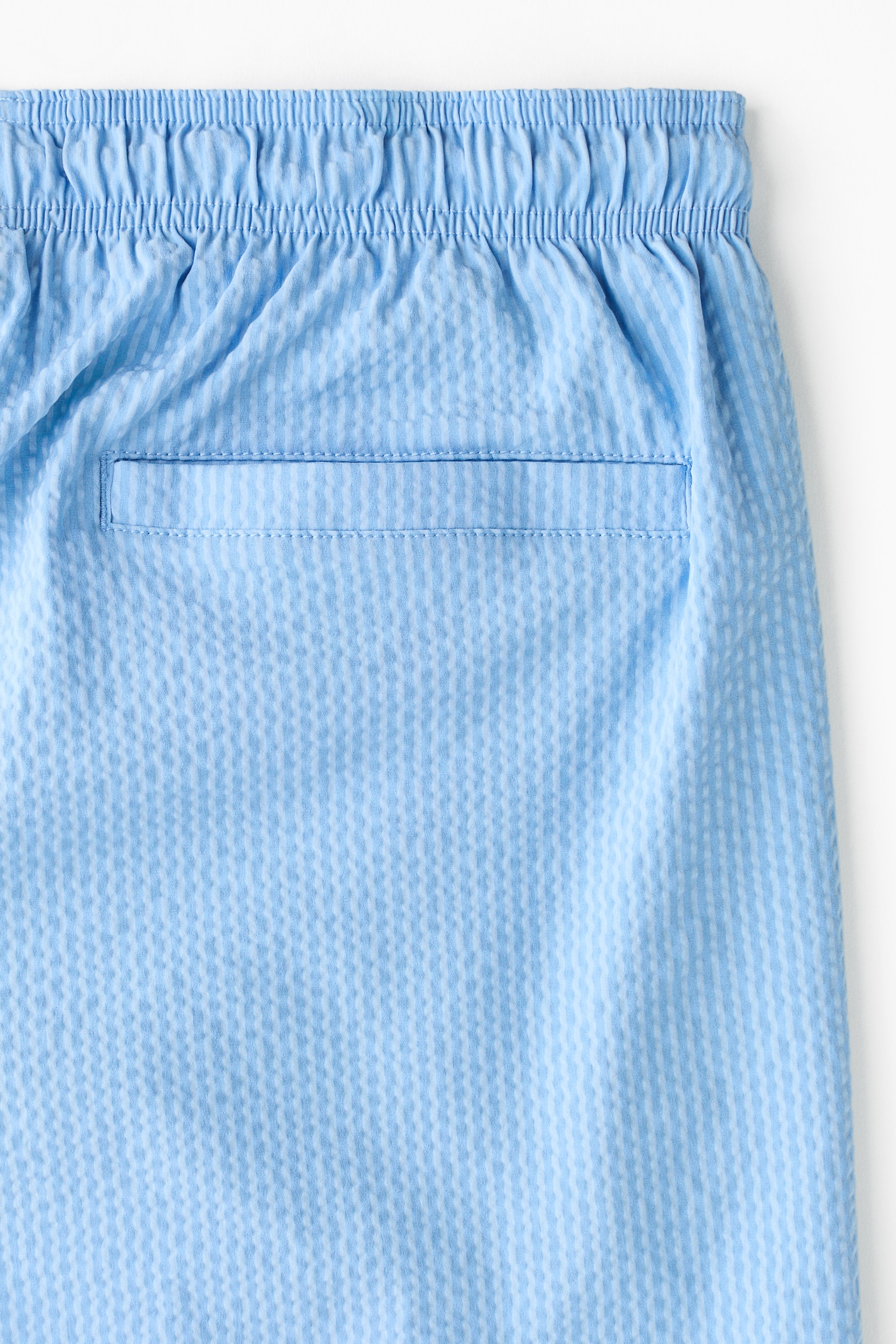 Seersucker swim shorts - Light blue/Striped/Cream - 4