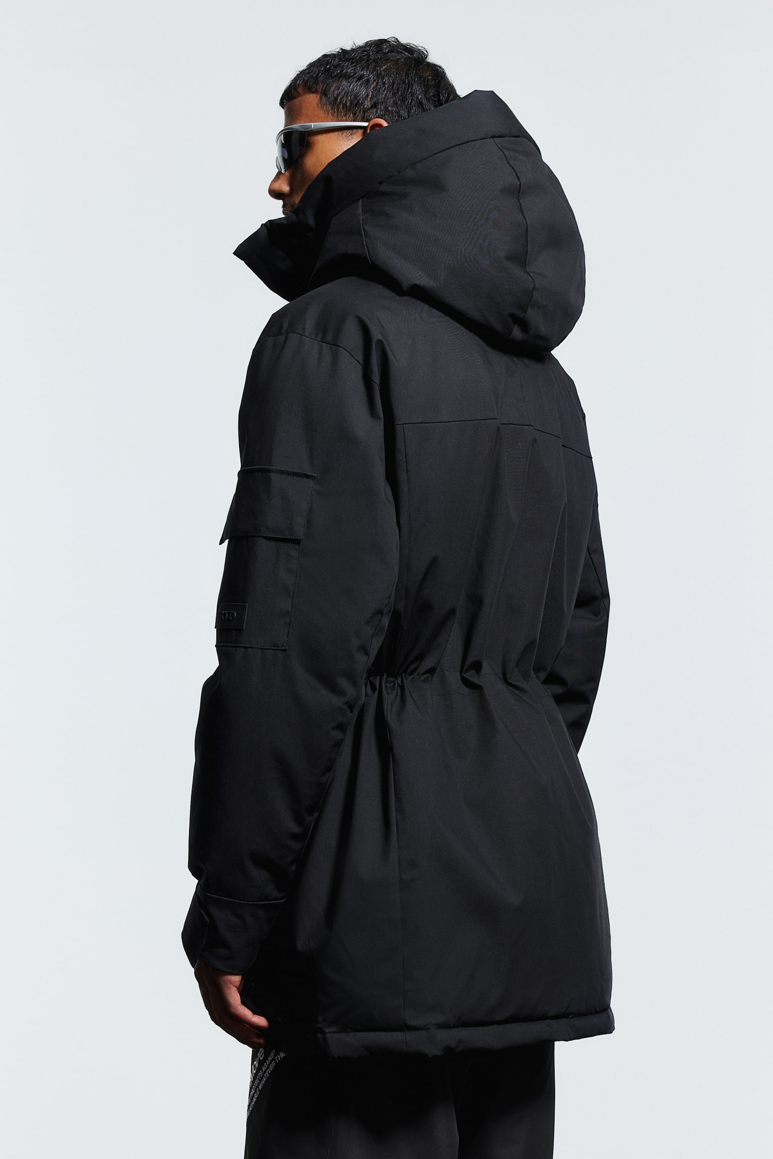 Regular Fit 2-layer insulated parka - Black/Dark grey - 8