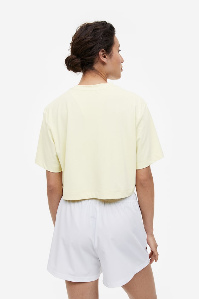 DryMove™ Cropped sports top - Light yellow/Natural Therapy/Dark purple - 5