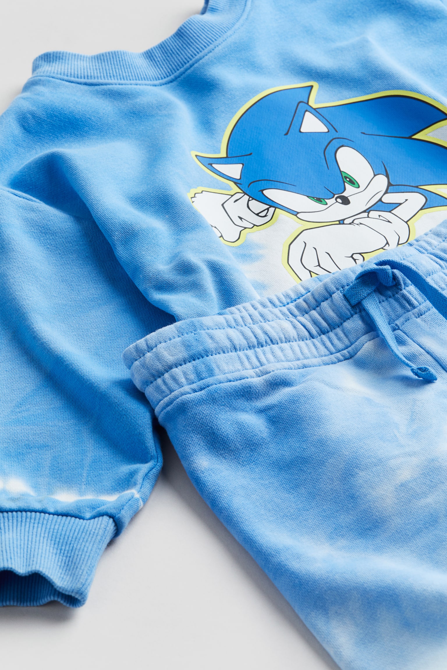 2-teiliges Sweatshirt-Set mit Print - Blau/Sonic der Igel/Beige/Bluey/Schwarz/TMNT/Weiß/Paw Patrol - 2