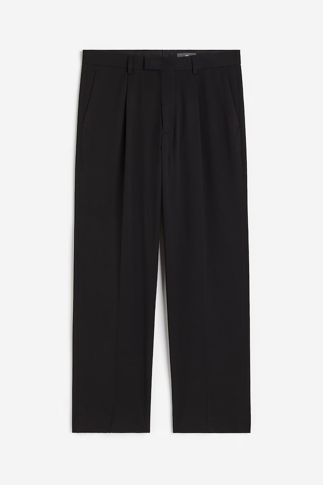 Suit trousers Straight Fit - Black/Purple - 2
