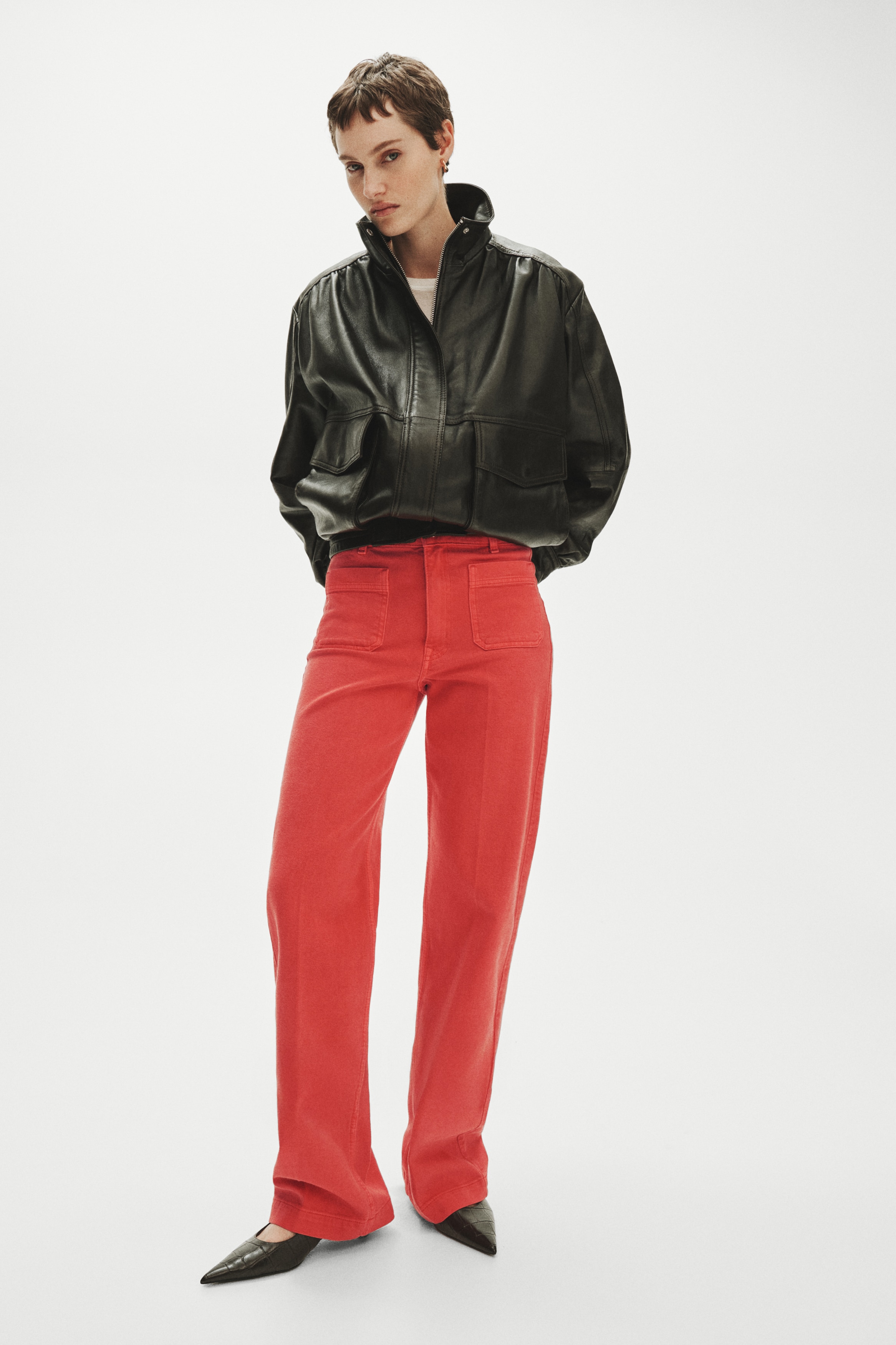 Wide High Jeans - Svetlocrvena/Tamnosmeđa/Puder ružičasta/Mornarsko teksas plava/Svetla teksas plava/Bela/Tamna teksas plava/Svetla teksas plava