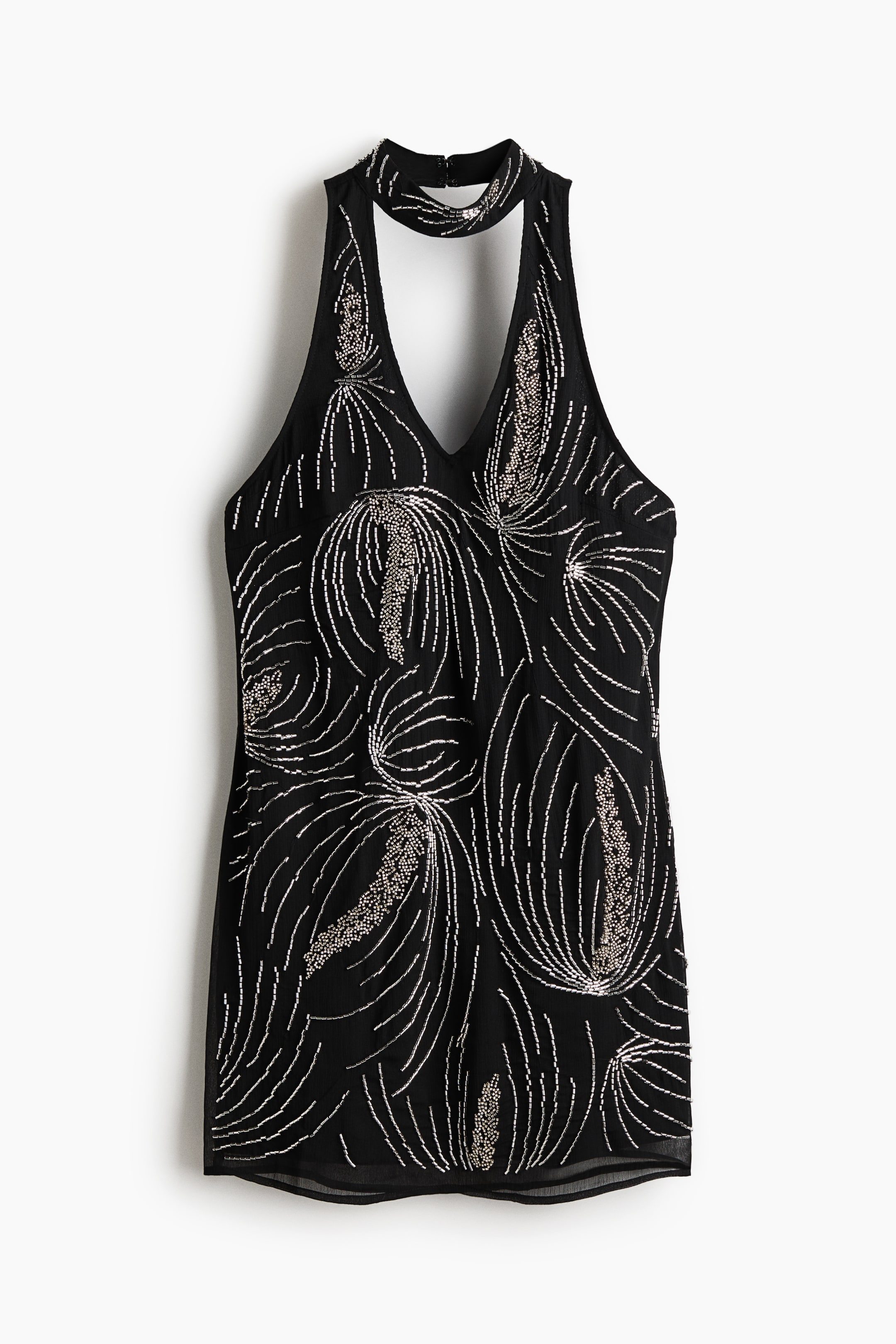 View larger image: Embellished halterneck dress - Black - Ladies | H&M SG 1