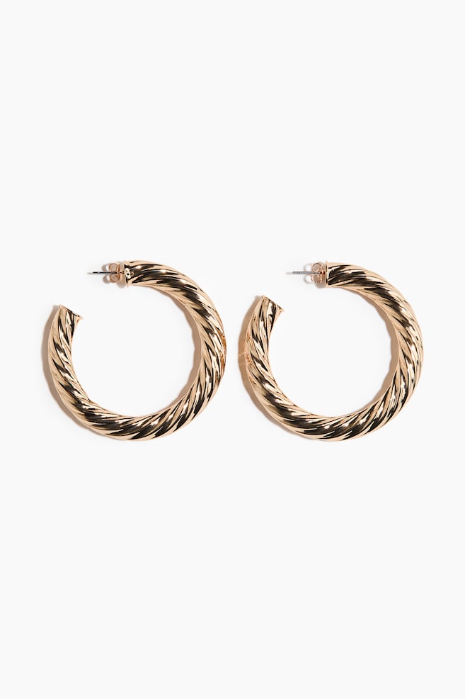 Snoede hoops - Guld - 1